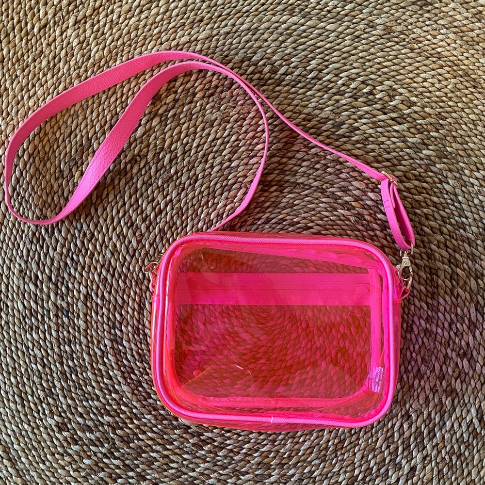 Neon Pink Clear Purse